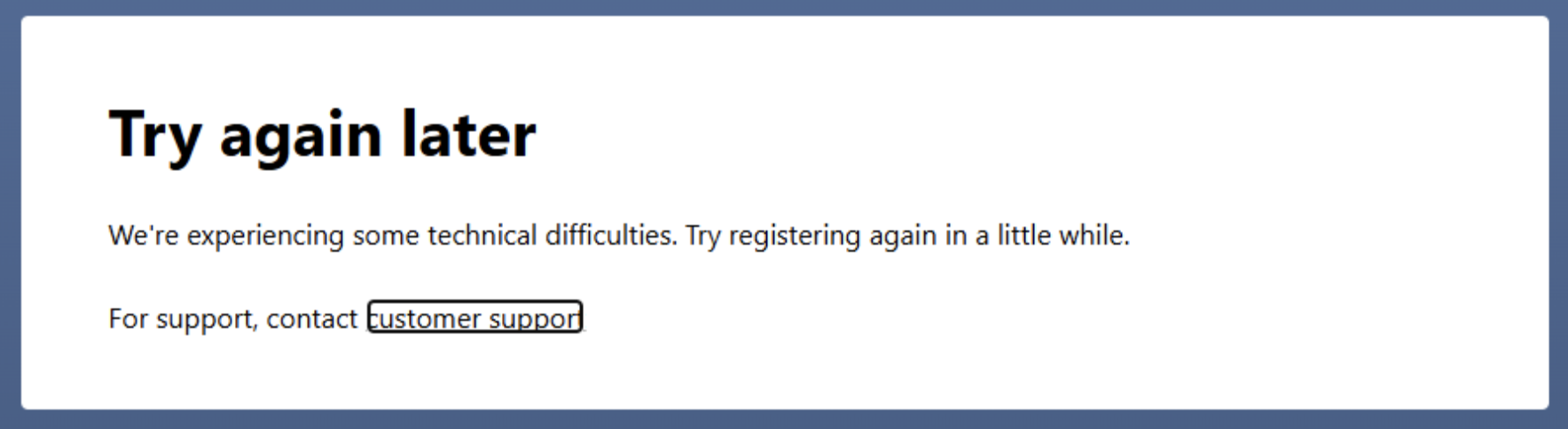 Blocked message