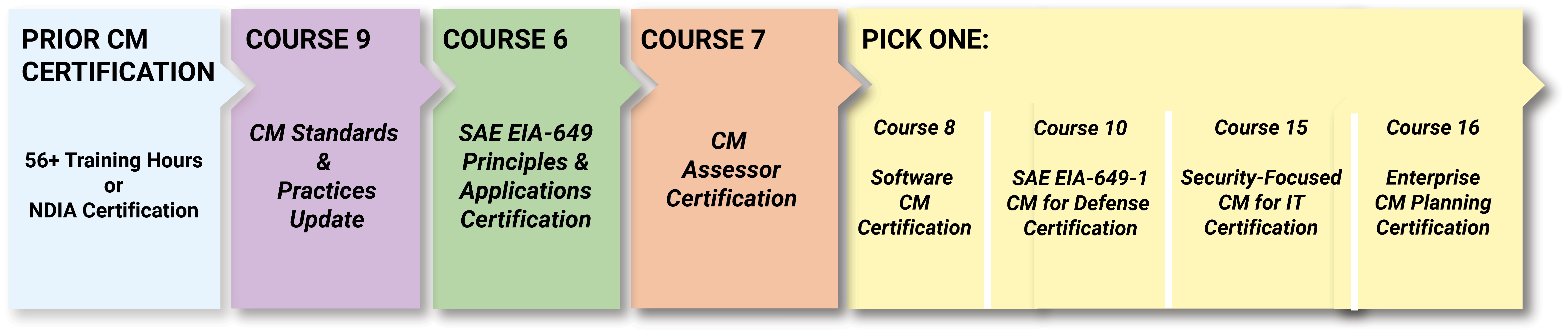 Diagram of requirements for Masters Certification Track II (Track 2).